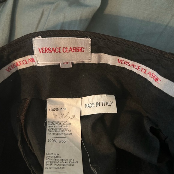 Vintage Versace Men’s Black Pleated Wool Dress Pants Size 54 XXL (US) - Picture 5 of 6